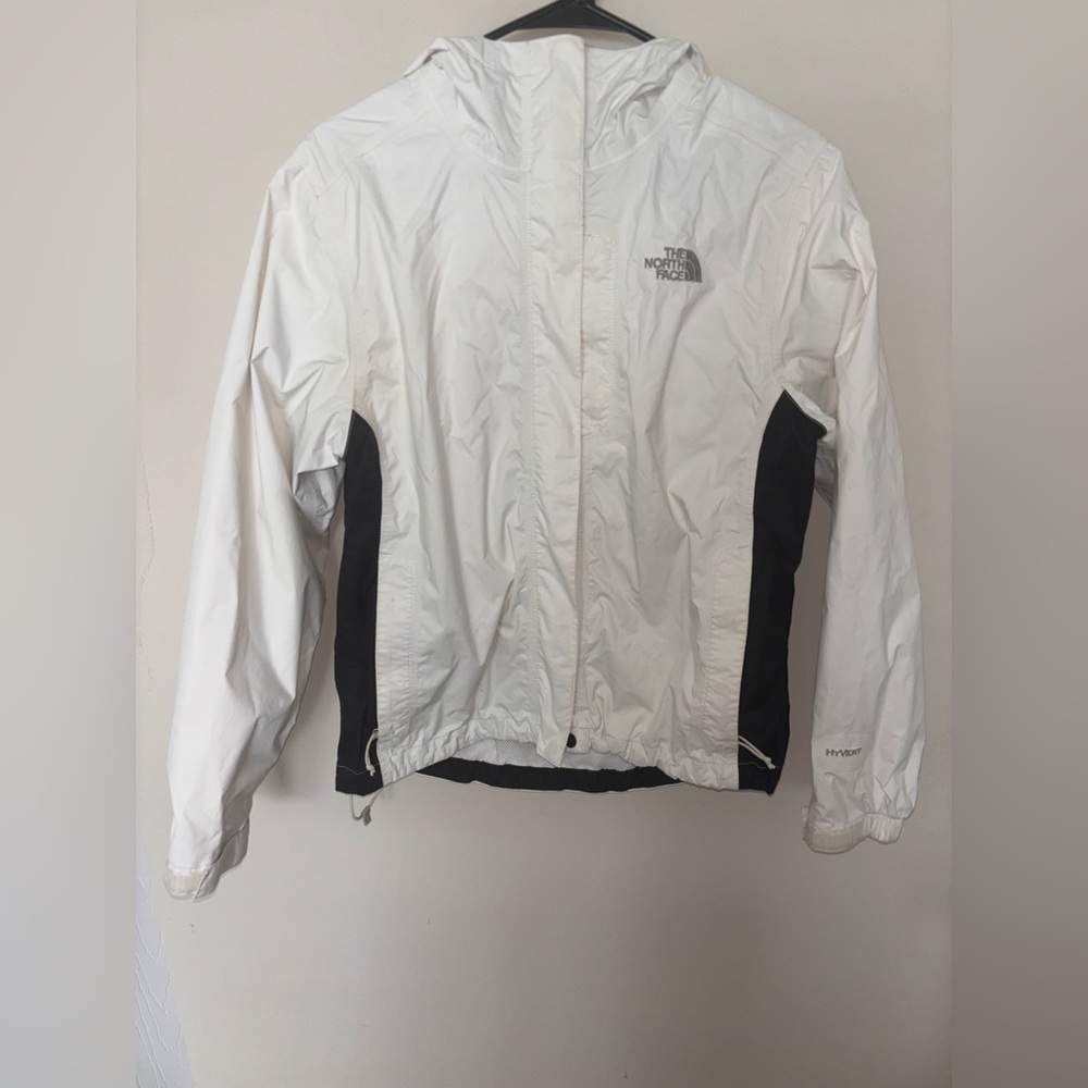 The North Face Denali Full Zip Polartec Fleece Jacket White Pockets Women Small